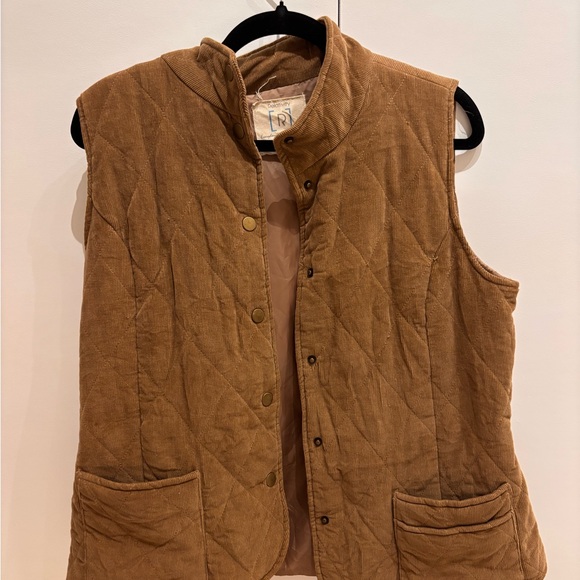 Women's Tie-Front Quilted Vest - A New Day™ Brown